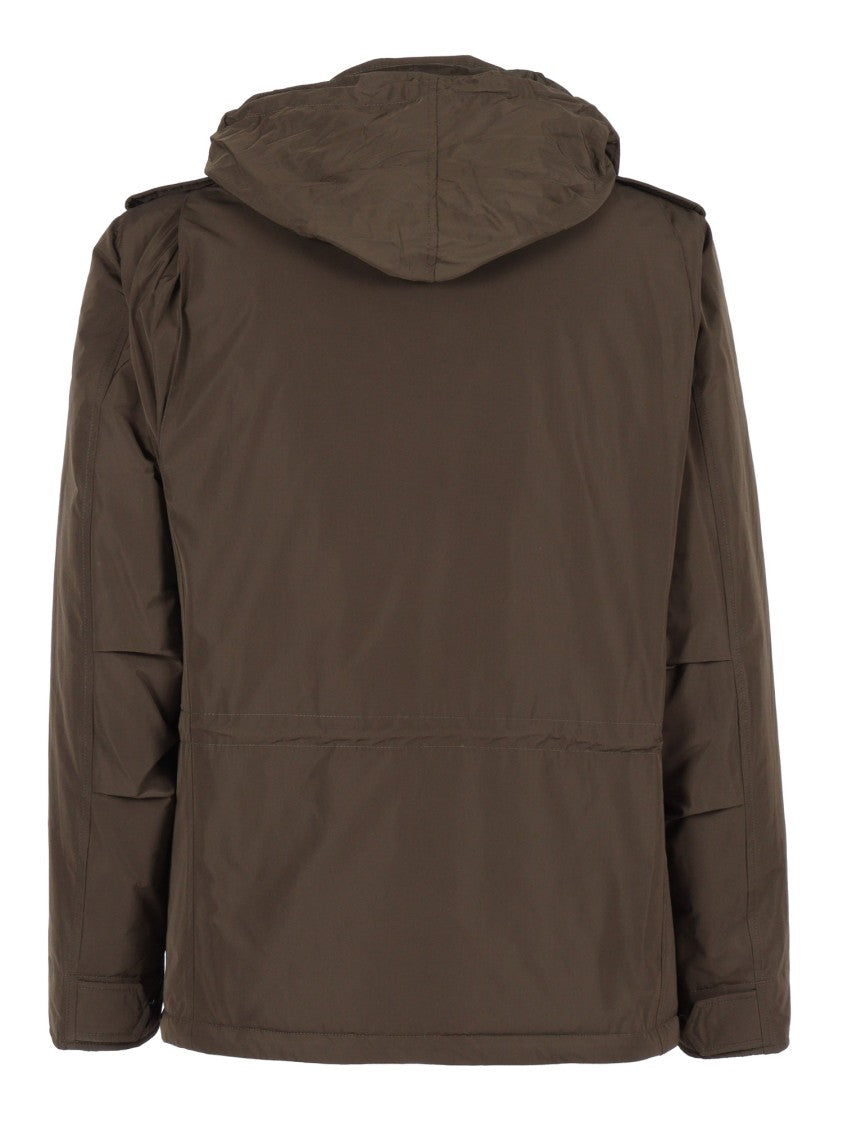 Aspesi Military-Inspired Utility Jacket With Adjustable Hood