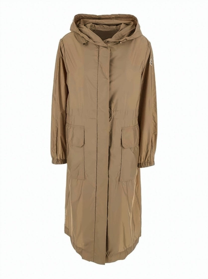 Moncler Short Brown Polyamide Moncler Jacket With Relaxed Fit