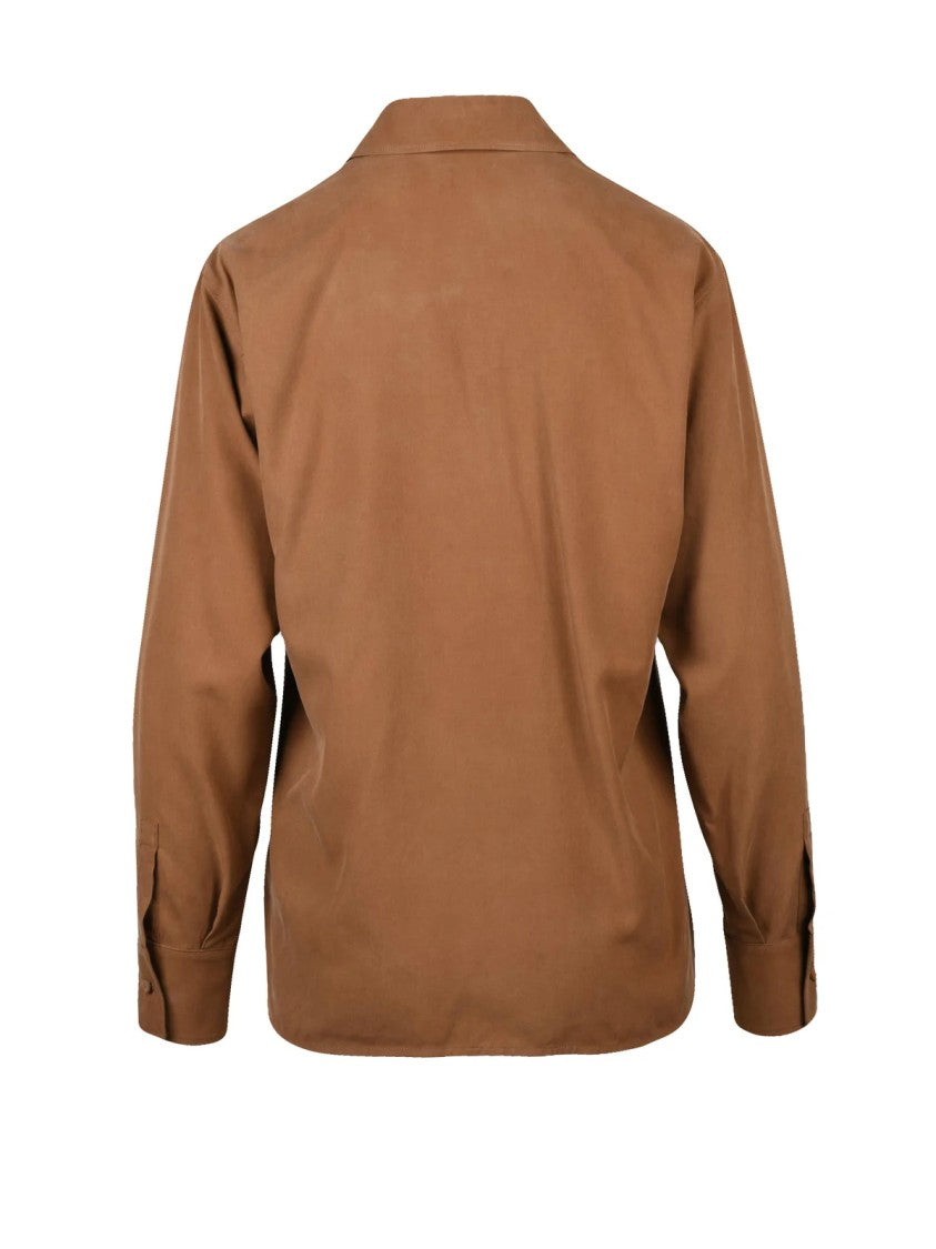 Max Mara Turquoise Silk Classic Blouse