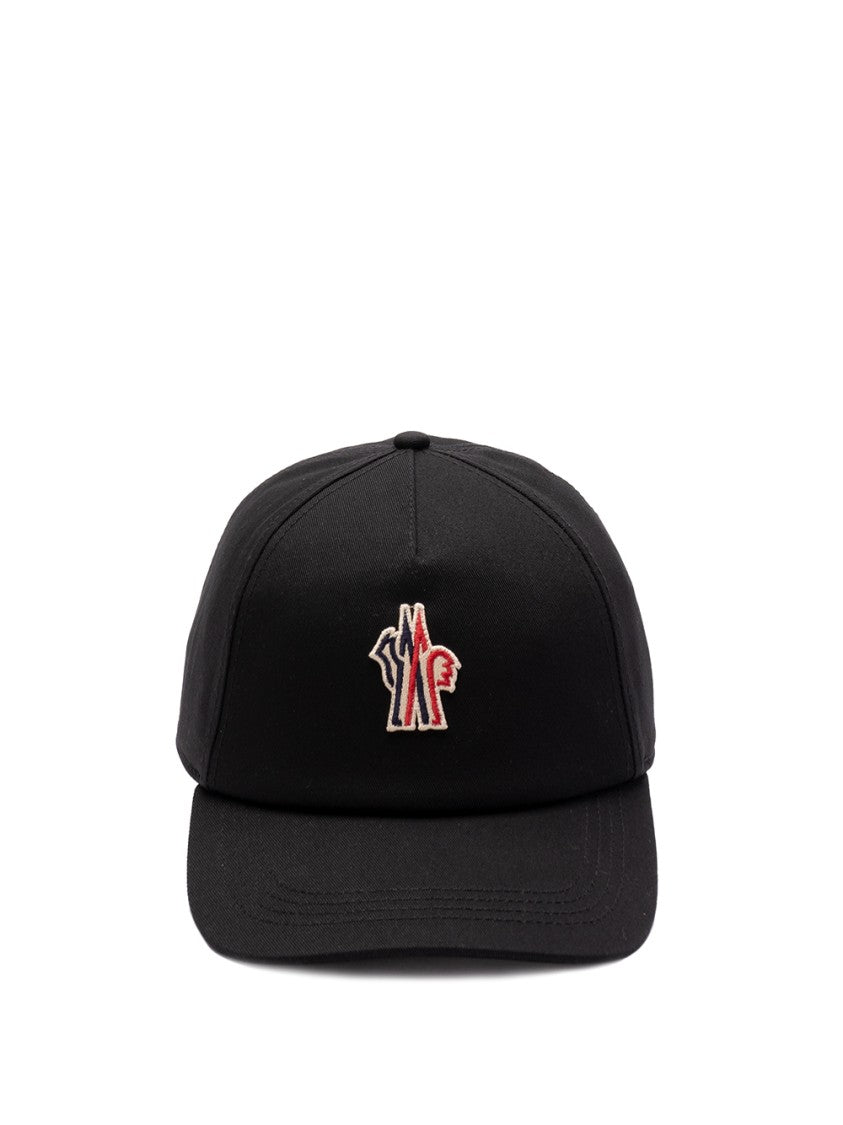 Moncler Grenoble Black Cotton Baseball Cap
