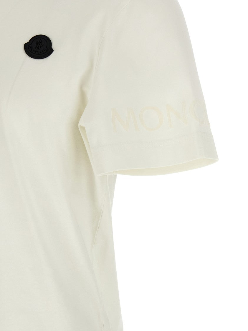 Moncler Cotton Jersey T-Shirt With Contrasting Logo Patch