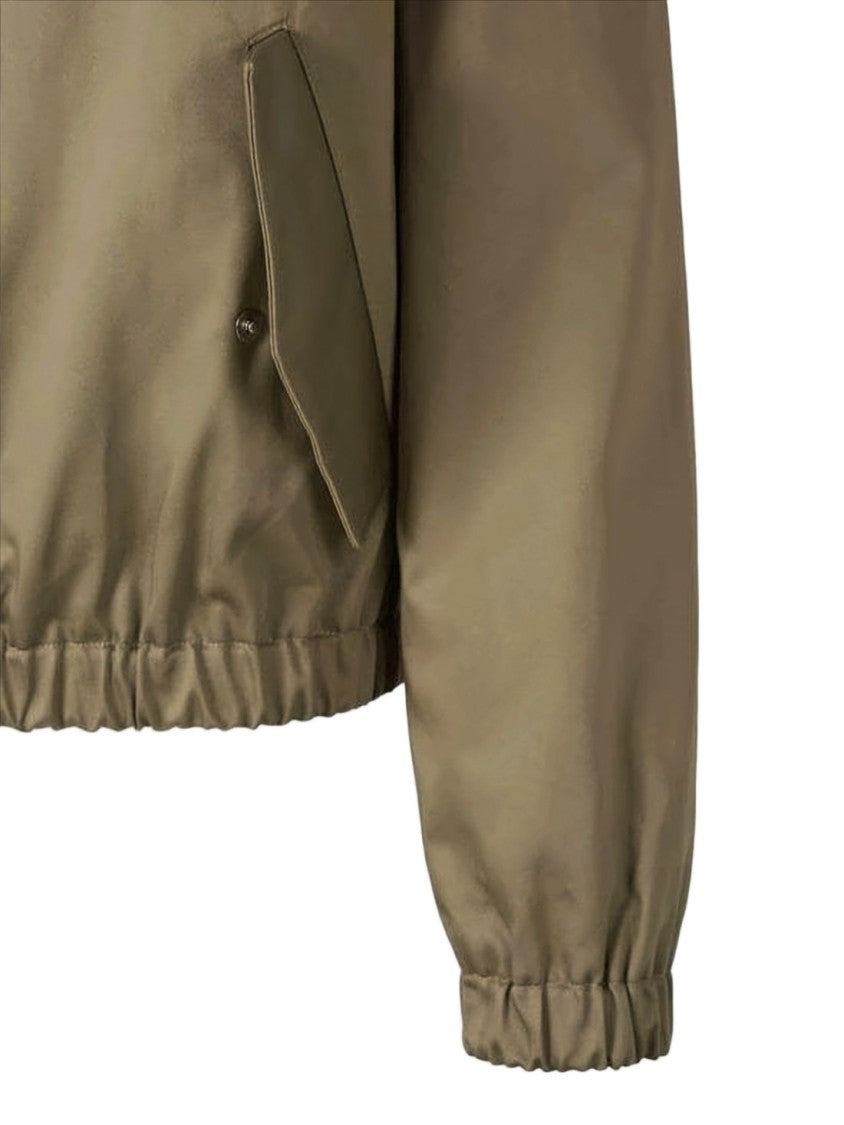 Ami Paris Cropped Matte Finish Bomber Jacket