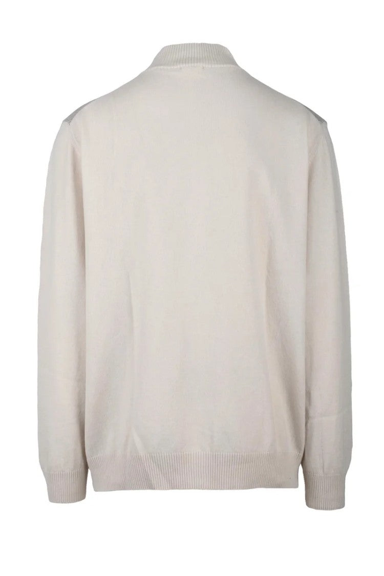 Luigi Borrelli Napoli Zip Cardigan - Light Grey