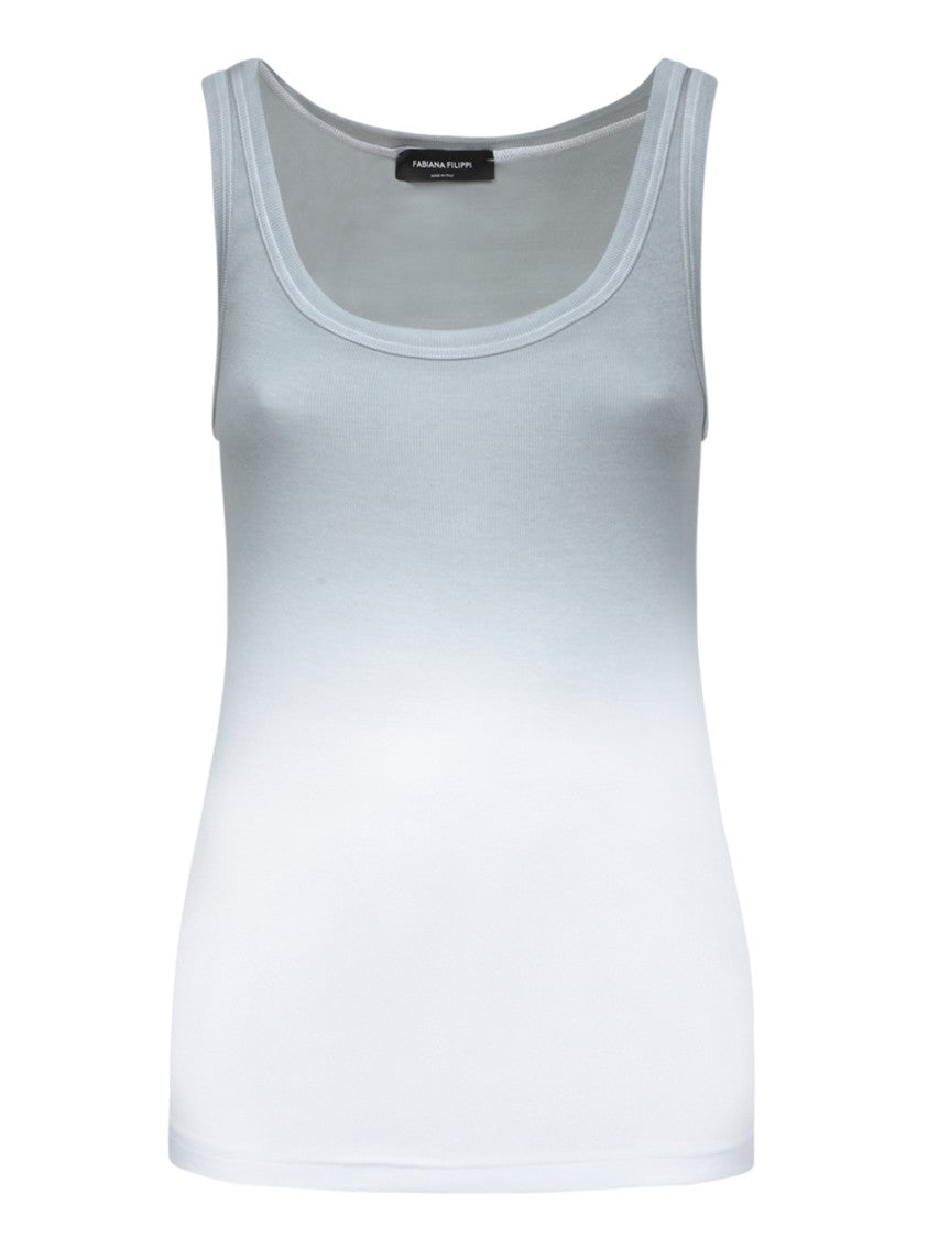 Fabiana Filippi Ash Gradient Tank Top With Soft Stretch Fabric