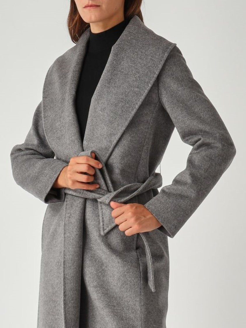 Max Mara Wrap Design Long Coat With Shawl Collar