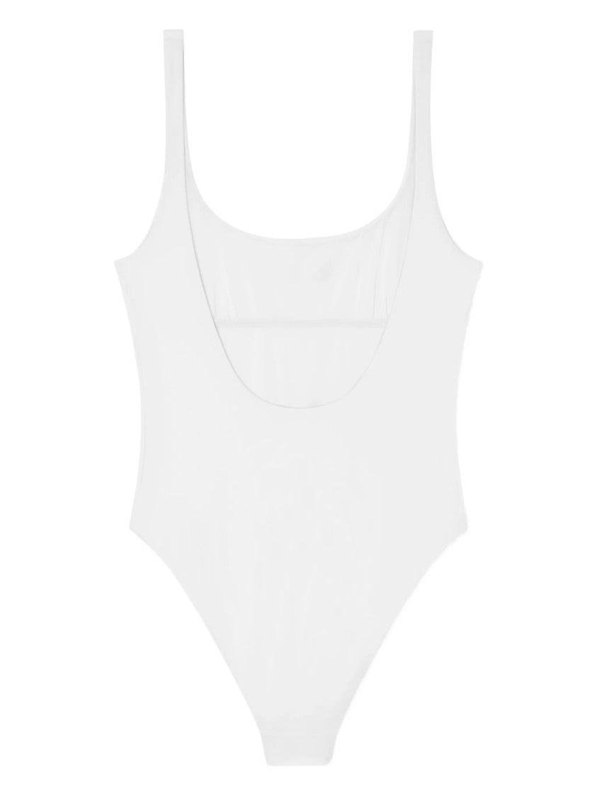 Versace Black Minimalist One-Piece Scoop-Back Swimsuit