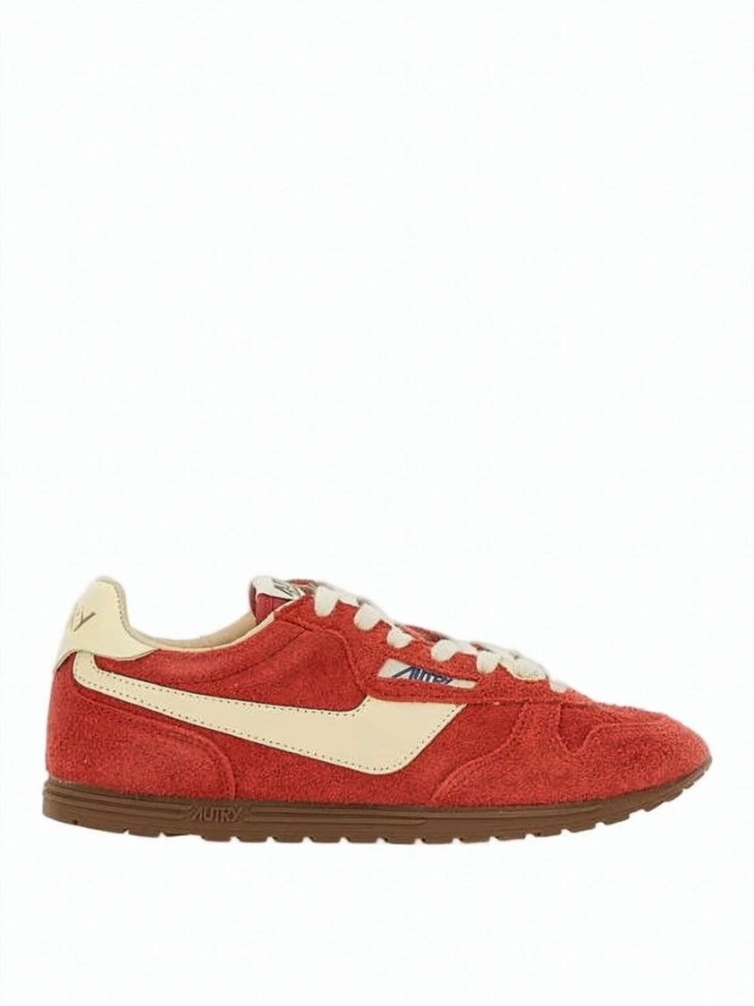 Autry Textured Suede Low-Top Sneakers