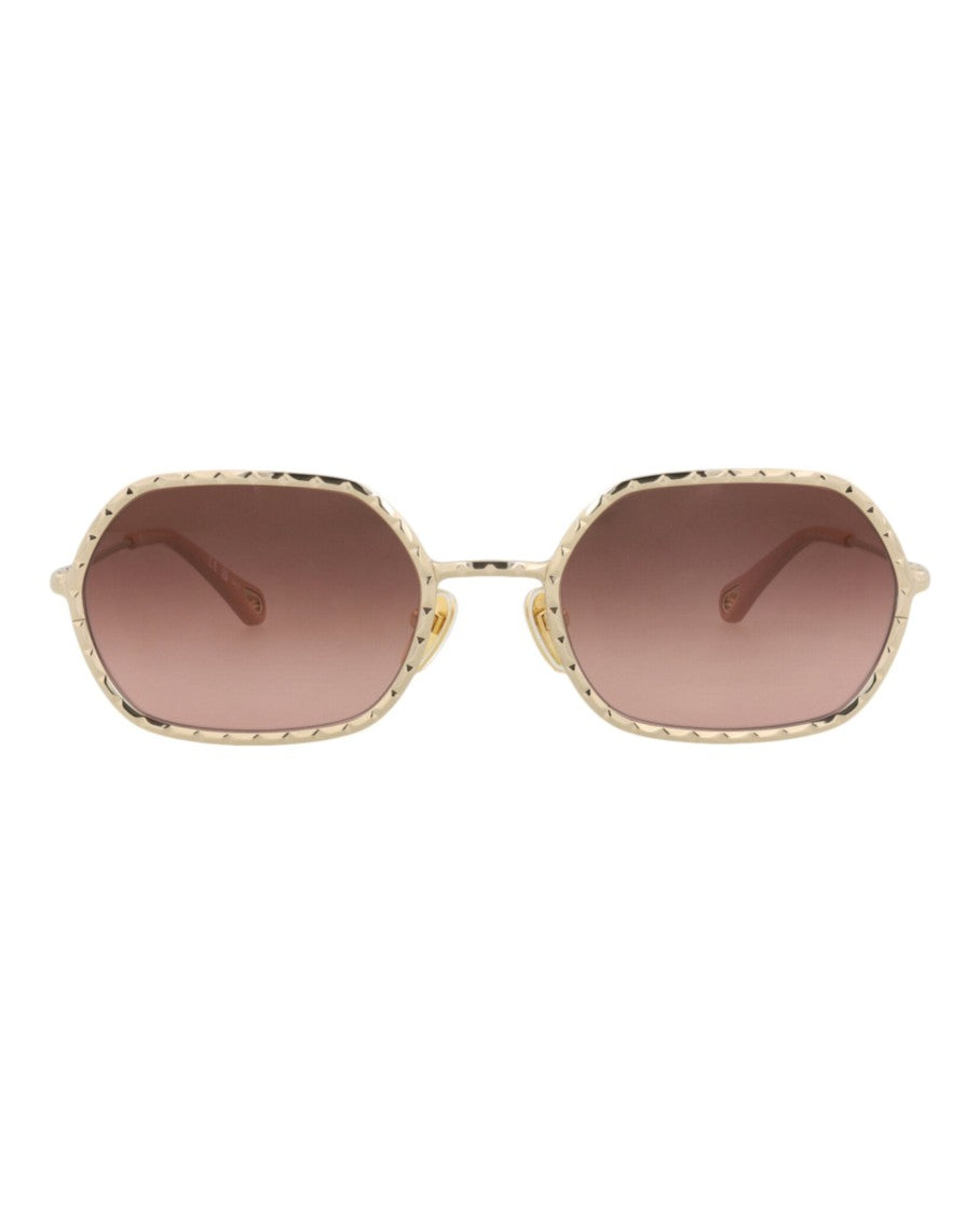 Chloé Round-Frame Metal Sunglasses