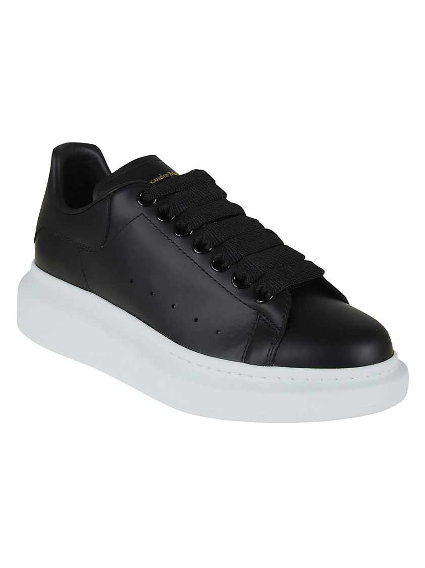 Alexander Mcqueen Oversized Leather Sneakers With Exaggerated Sole And Signature Detailing