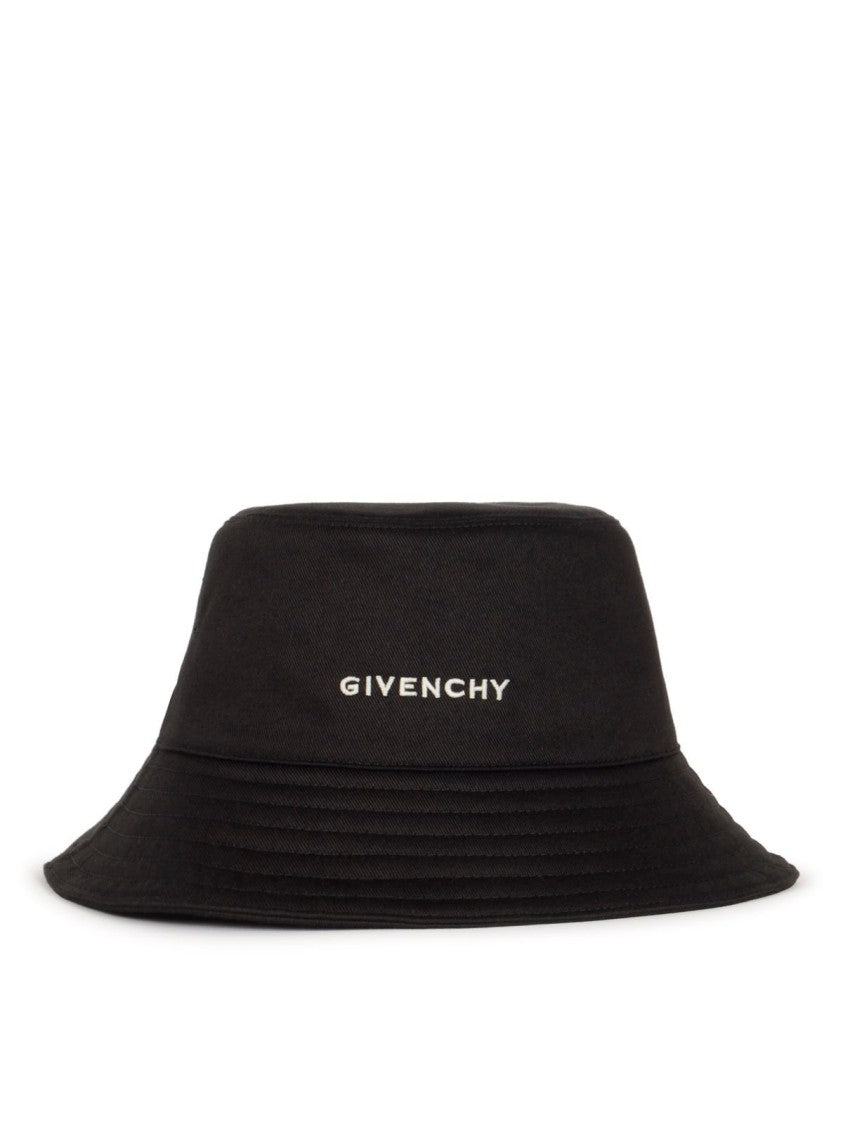 Givenchy Structured Black Bucket Hat With Subtle Logo