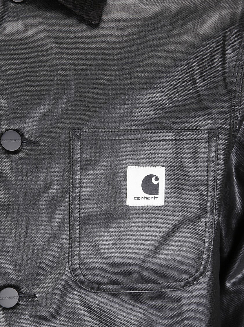 Carhartt Wip Structured Cotton Jacket With Pointed Collar And Multiple Pockets