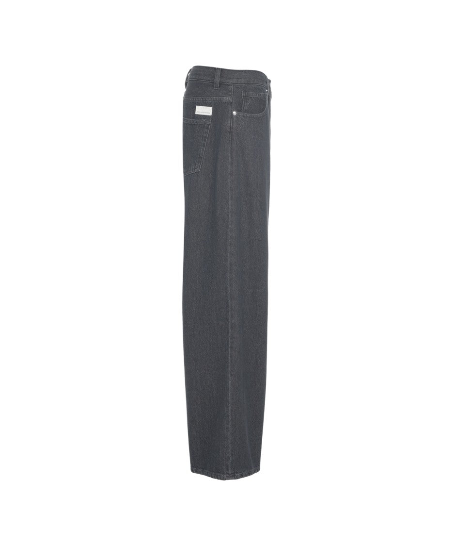 Nine In The Morning Loose Fit Wide Leg Jeans With Drawstring Waist