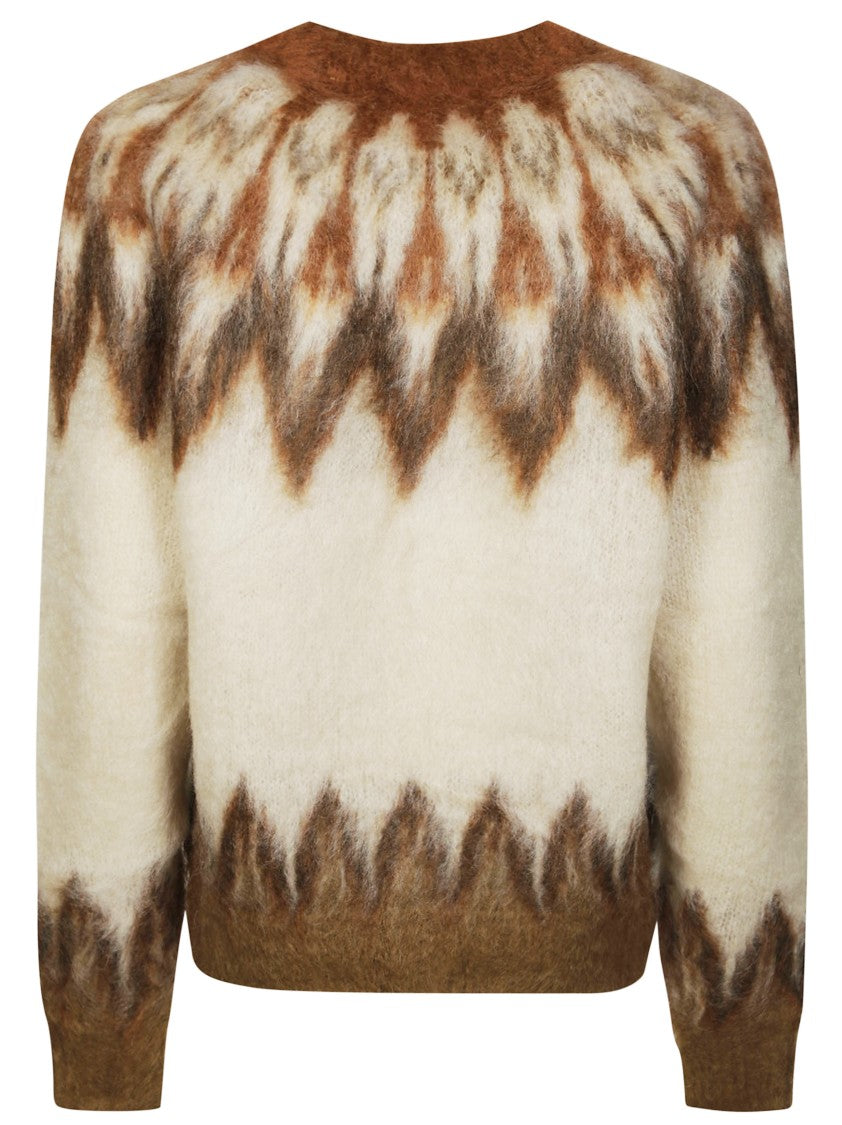 Isabel Marant Étoile Gradient Knit Sweater With Zigzag Motif