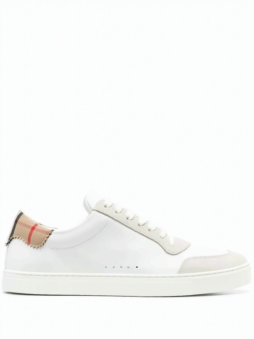 Burberry Low-Top Sneakers With Distinctive Plaid Patch