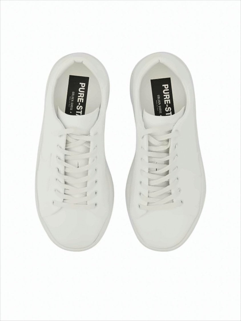 Golden Goose White Low-Top Sneakers With Lace-Up Front