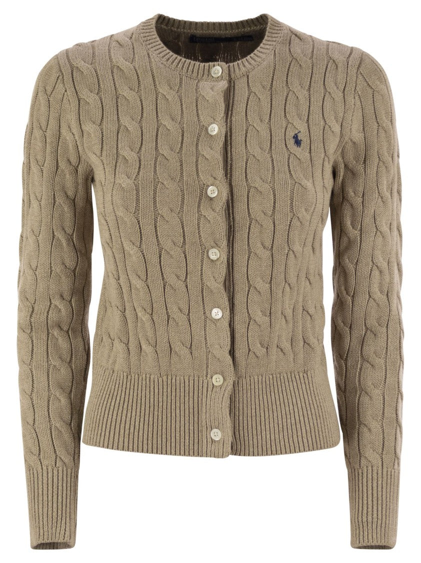 Polo Ralph Lauren Plaited Cardigan With Long Sleeves
