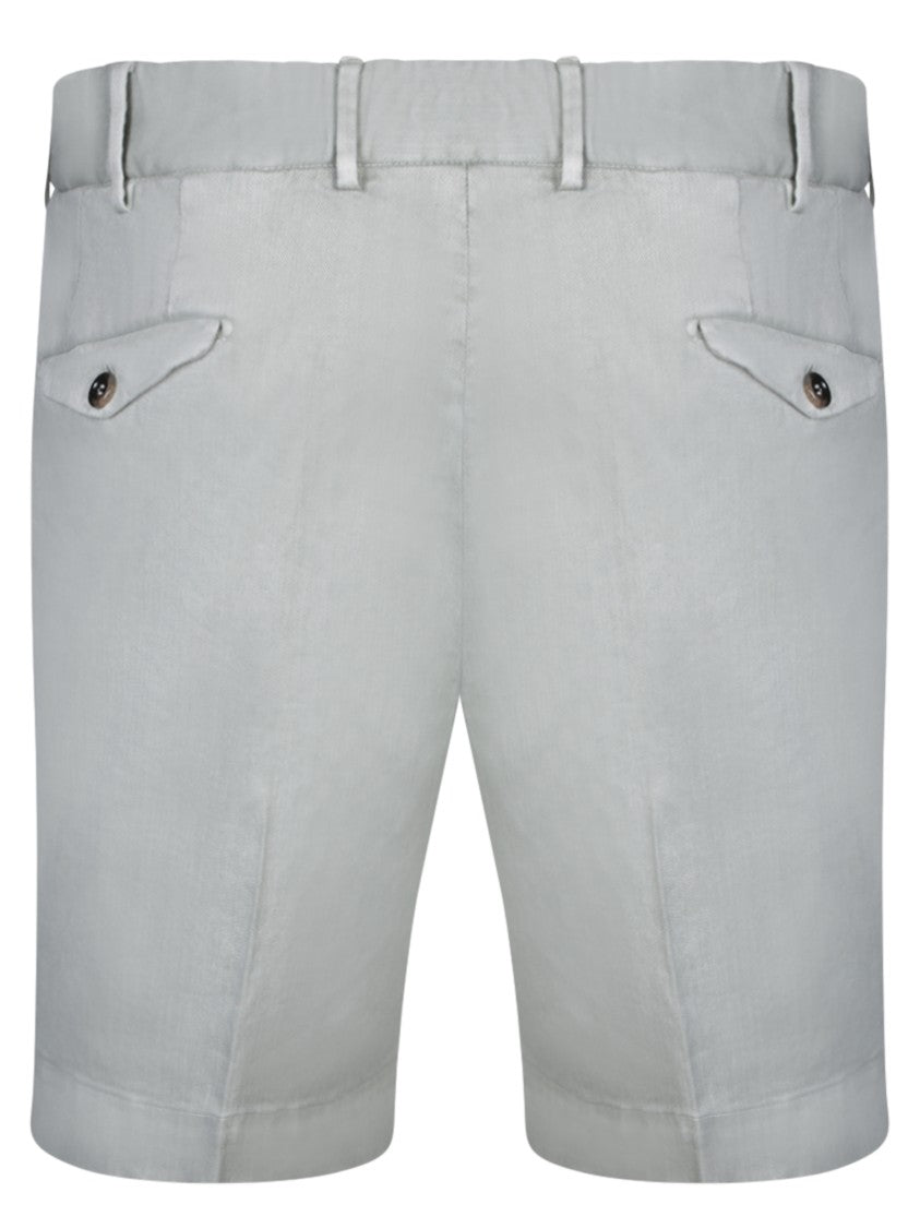 Dell'oglio Green Linen Blend Shorts