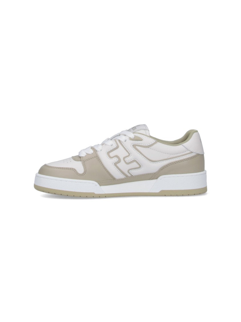 Fendi "Match" Low-Top Sneakers – White