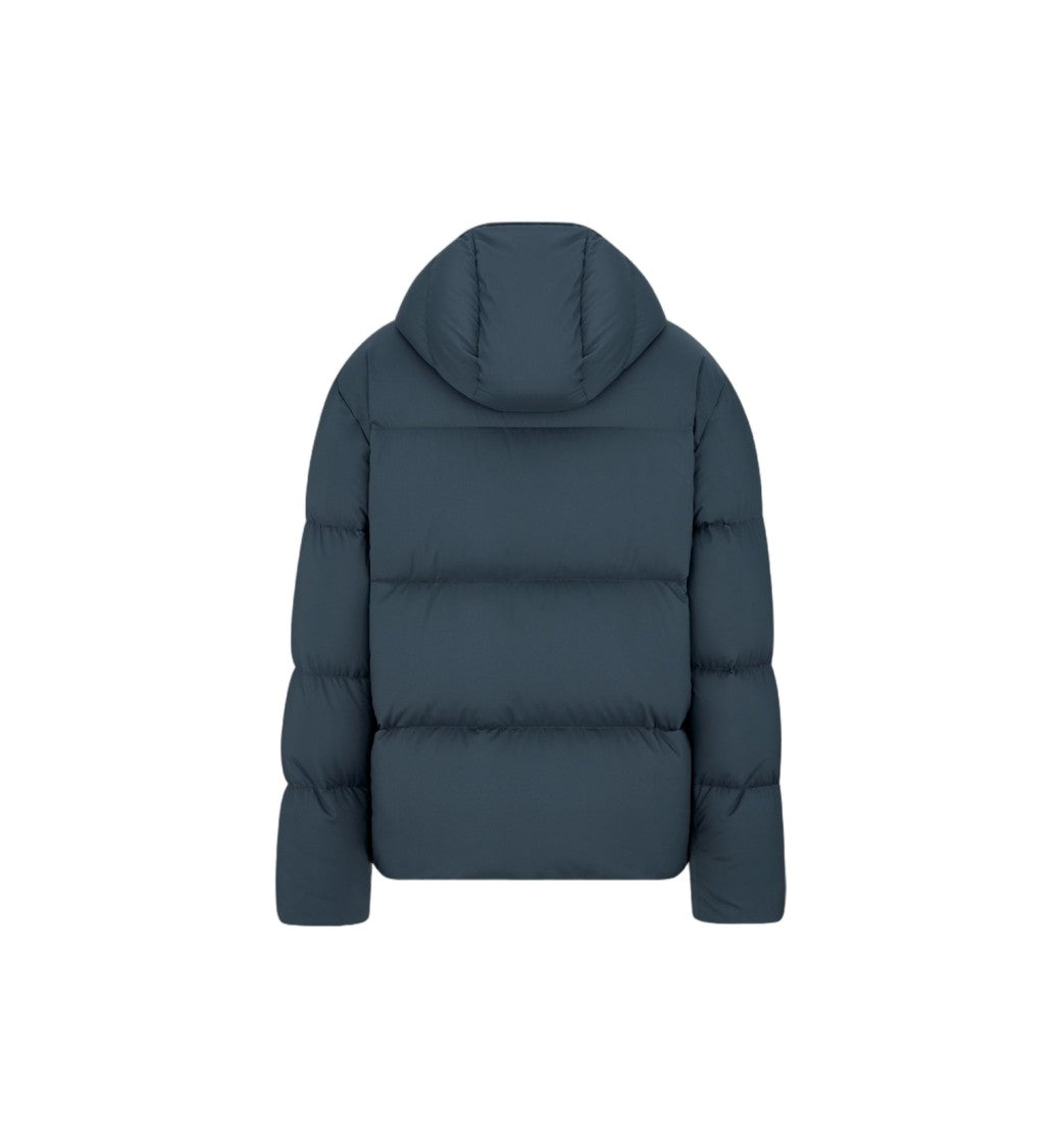 Christian Dior High-Collared Blue Quilted Puffer Jacket