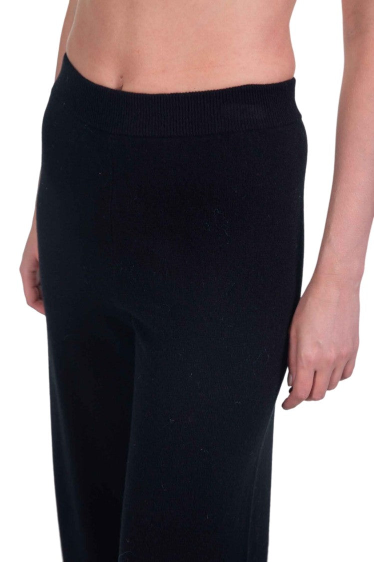 Max Mara High-Waisted Wide-Leg Pants With Ribbed Waistband