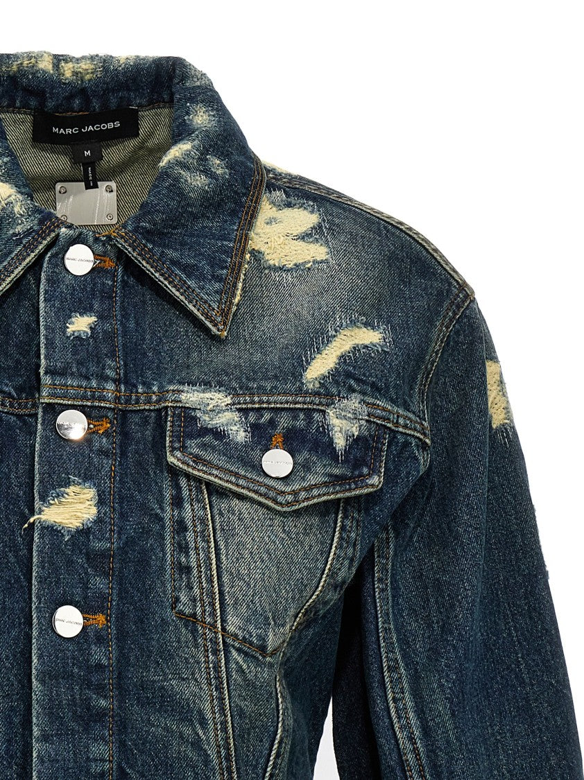 Marc Jacobs The Rip And Repair Fluted Denim Jacket' Jacket