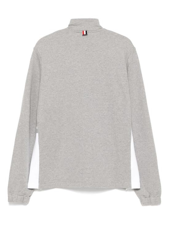 Thom Browne Long-Sleeve Half-Zip Top With Side Panels