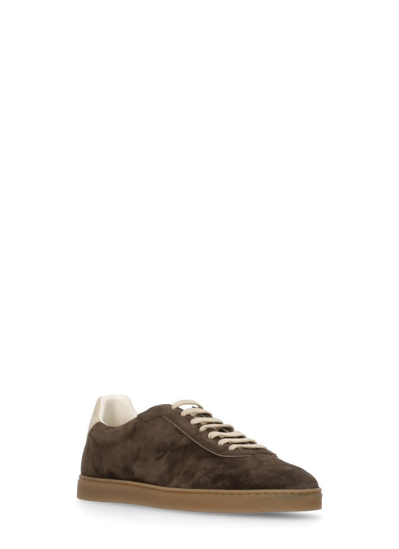 Brunello Cucinelli Brown Suede Leather Sneakers