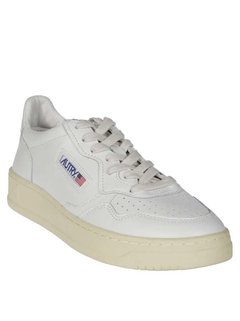 Autry White Medalist Low Leather Sneakers