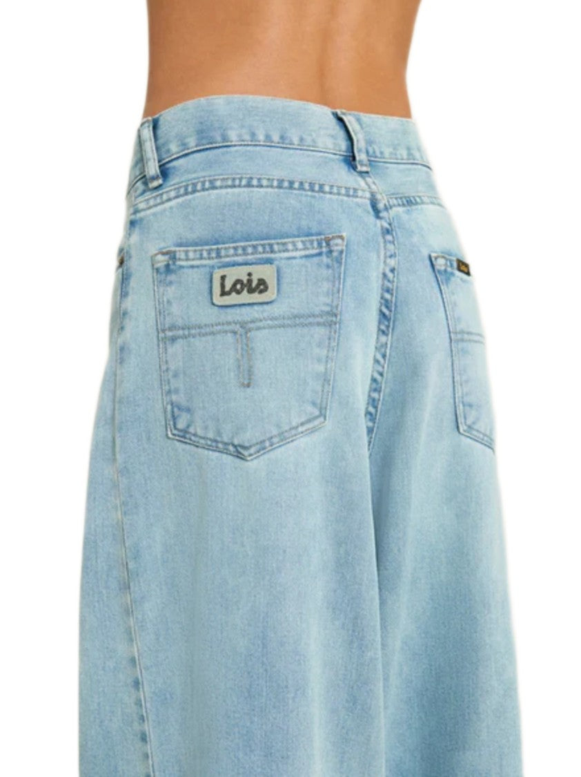 Iois High-Waisted Wide-Leg Denim Jeans With Classic Five-Pocket Styling