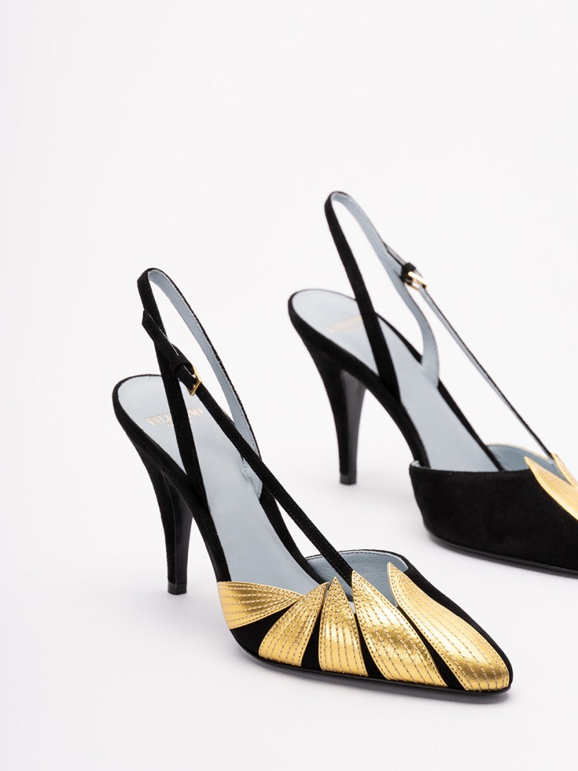 Valentino Garavani `Vg Foliefoliage` Slingbacks