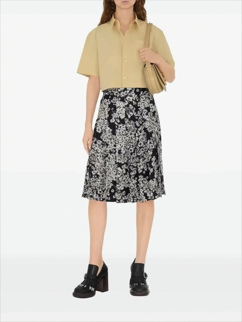 Burberry Cropped Short-Sleeved Shirt With Classic Collar