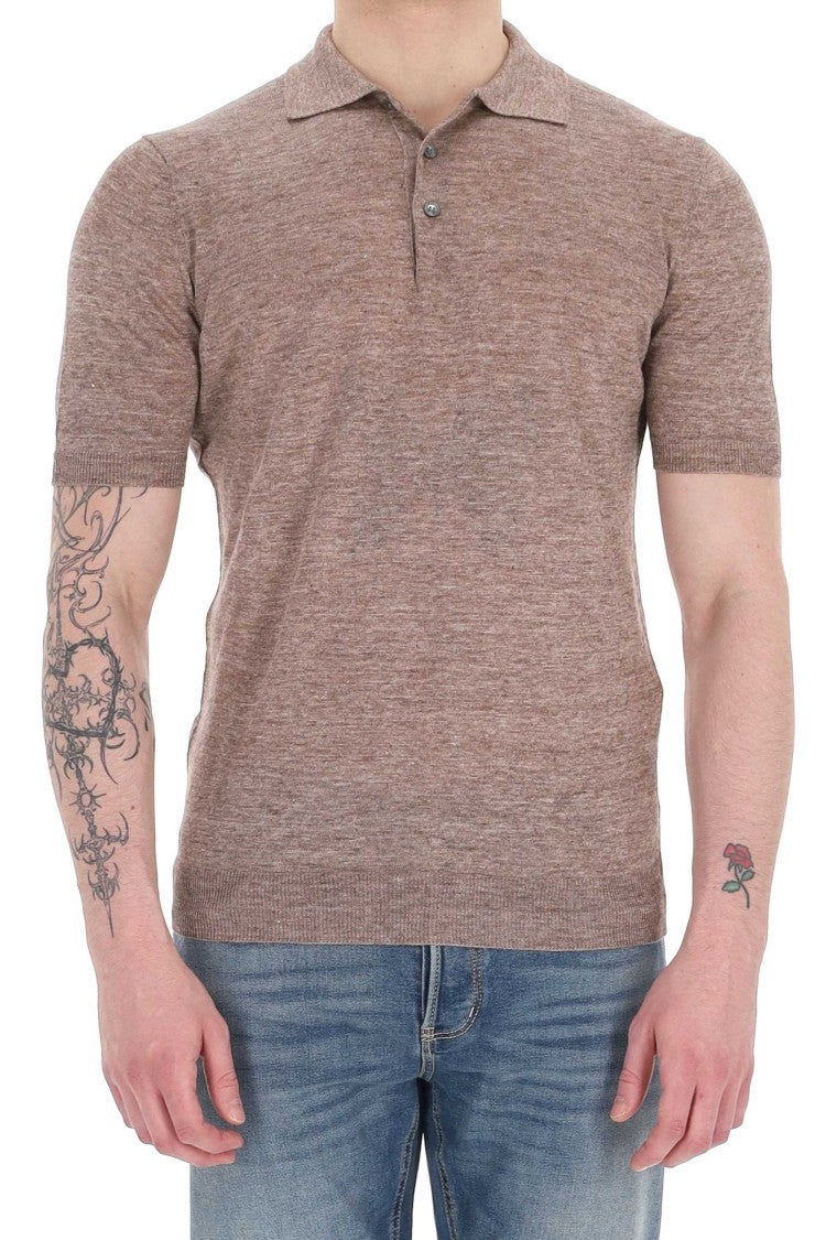 Barba Melange Pure Linen Polo