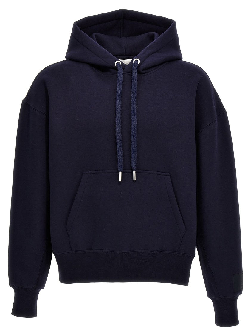 Ami Relaxed-Fit Black Cotton Hoodie