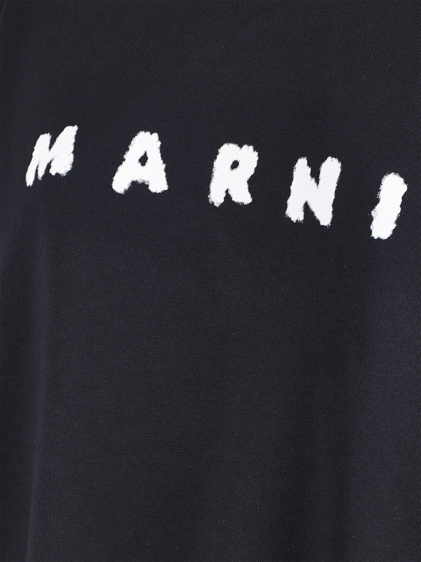 Marni Relaxed Fit Black Knit Sweater