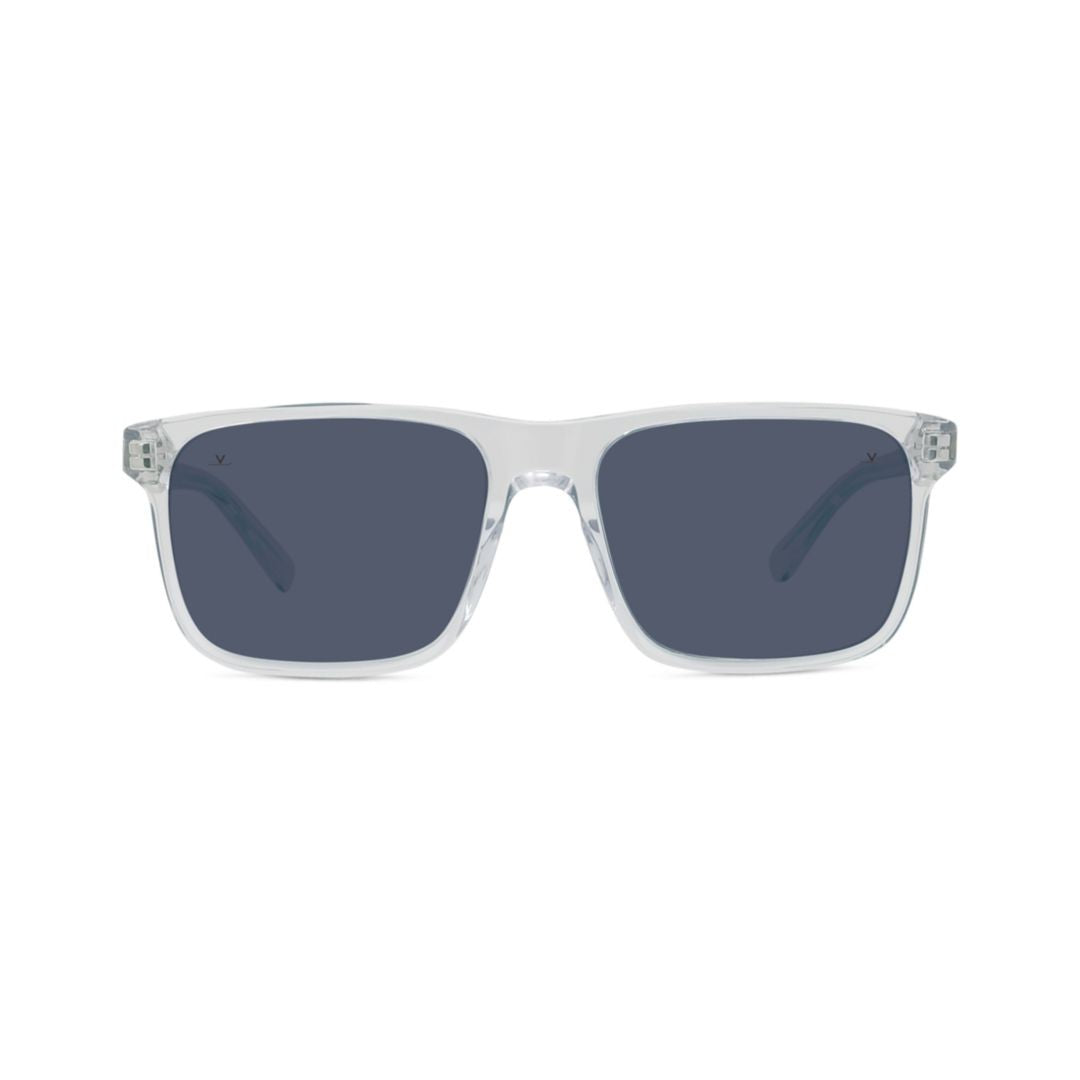 Vuarnet Vu40010i Transparent Rectangular Frame Sunglasses With Dark Lenses