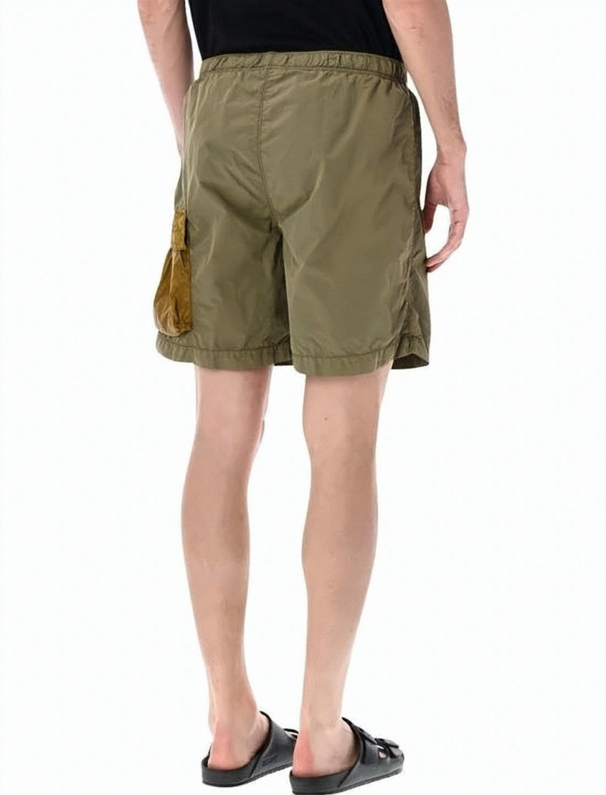 C.P. Company Brown Relaxed Fit Polyamide Shorts