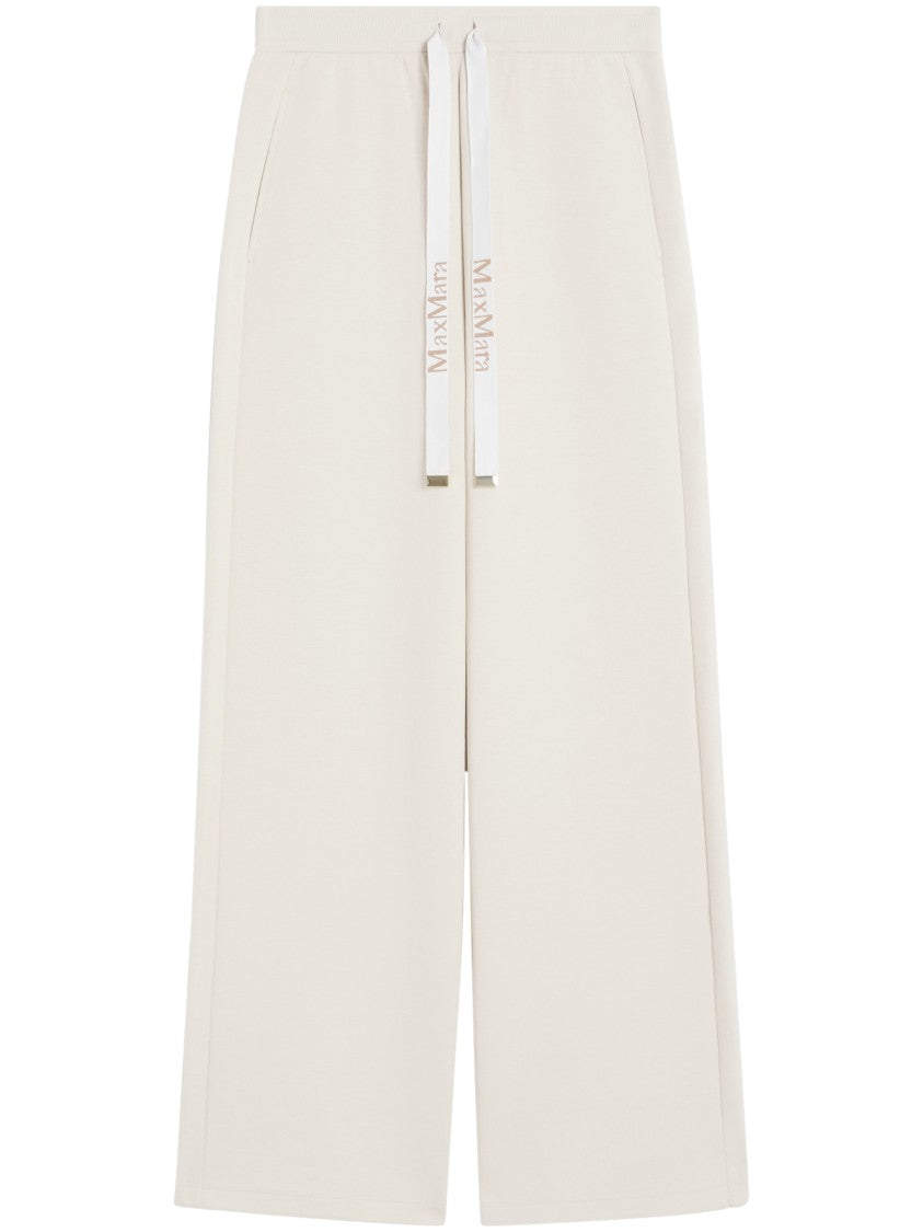 Max Mara Wide-Leg Trousers With Drawstring Waist And Side Pockets