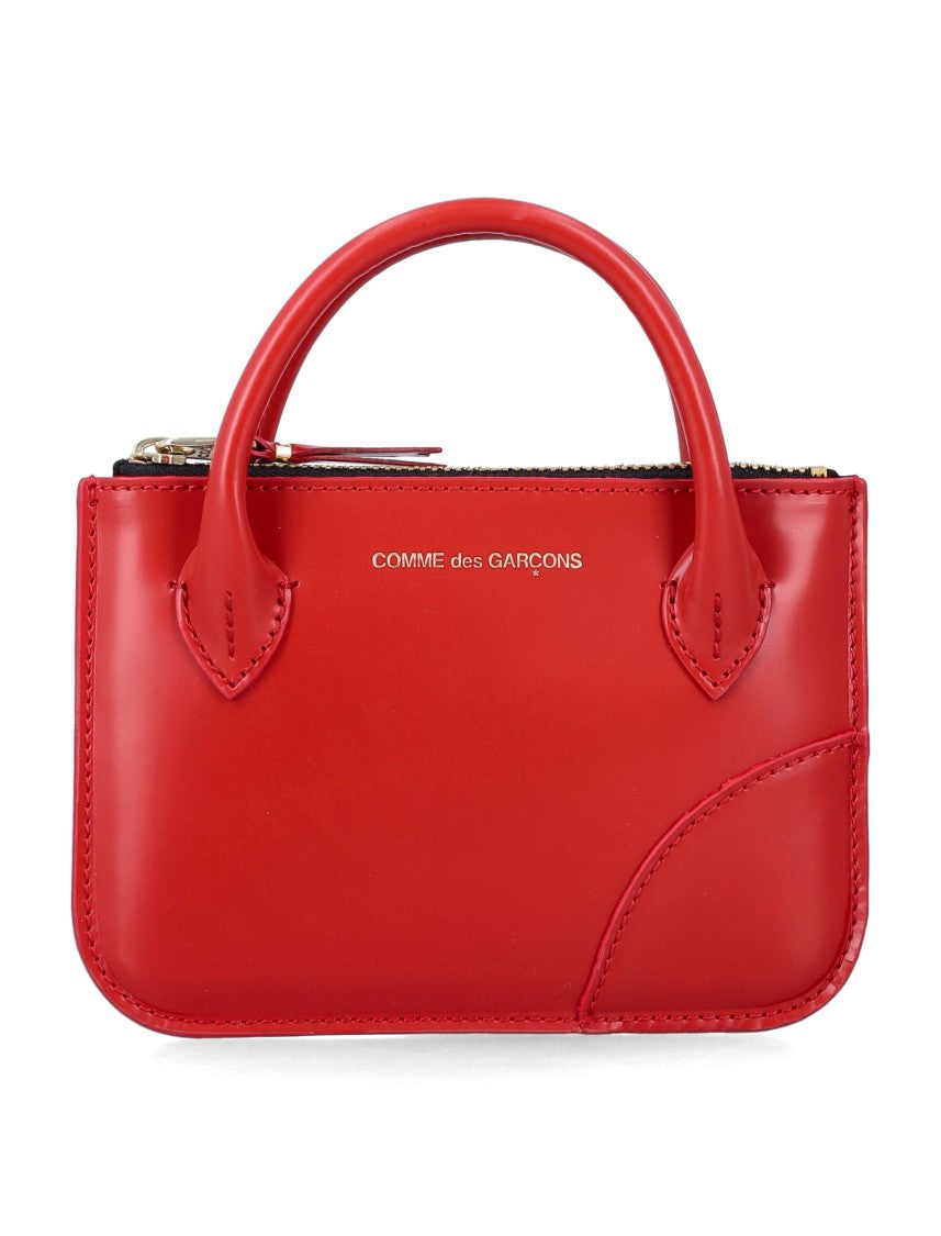 Comme Des Garçons Handeles Compact Mini Red Wallet