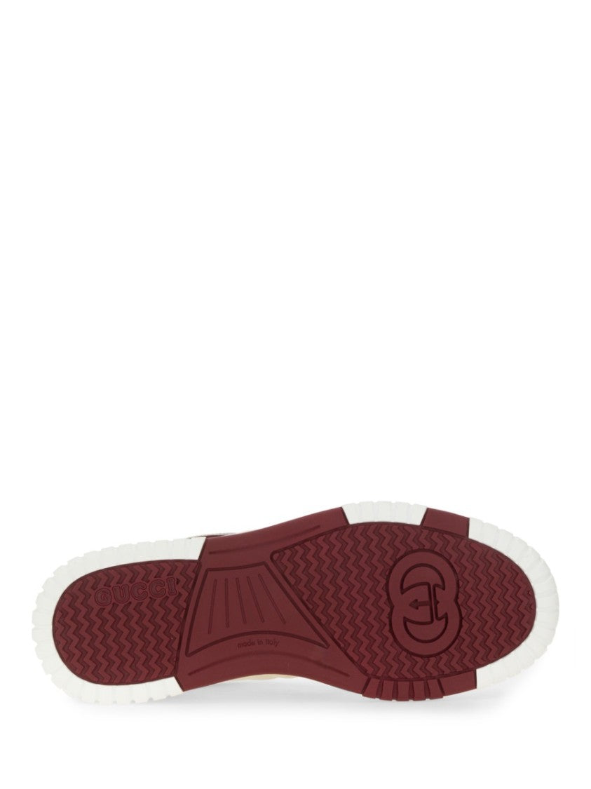 Gucci Low-Top White Calfskin Sneakers With Polished Finish