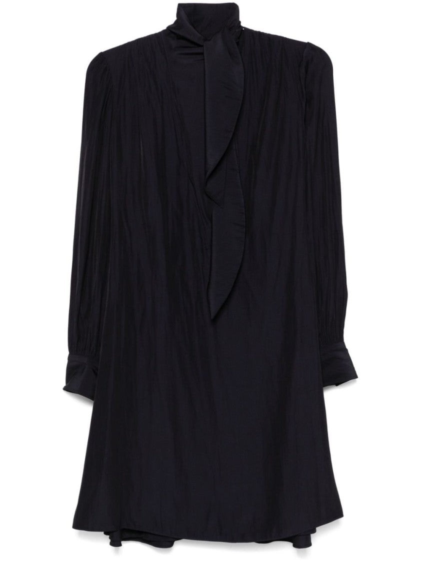 Lanvin Midnight Blue Draped Dress