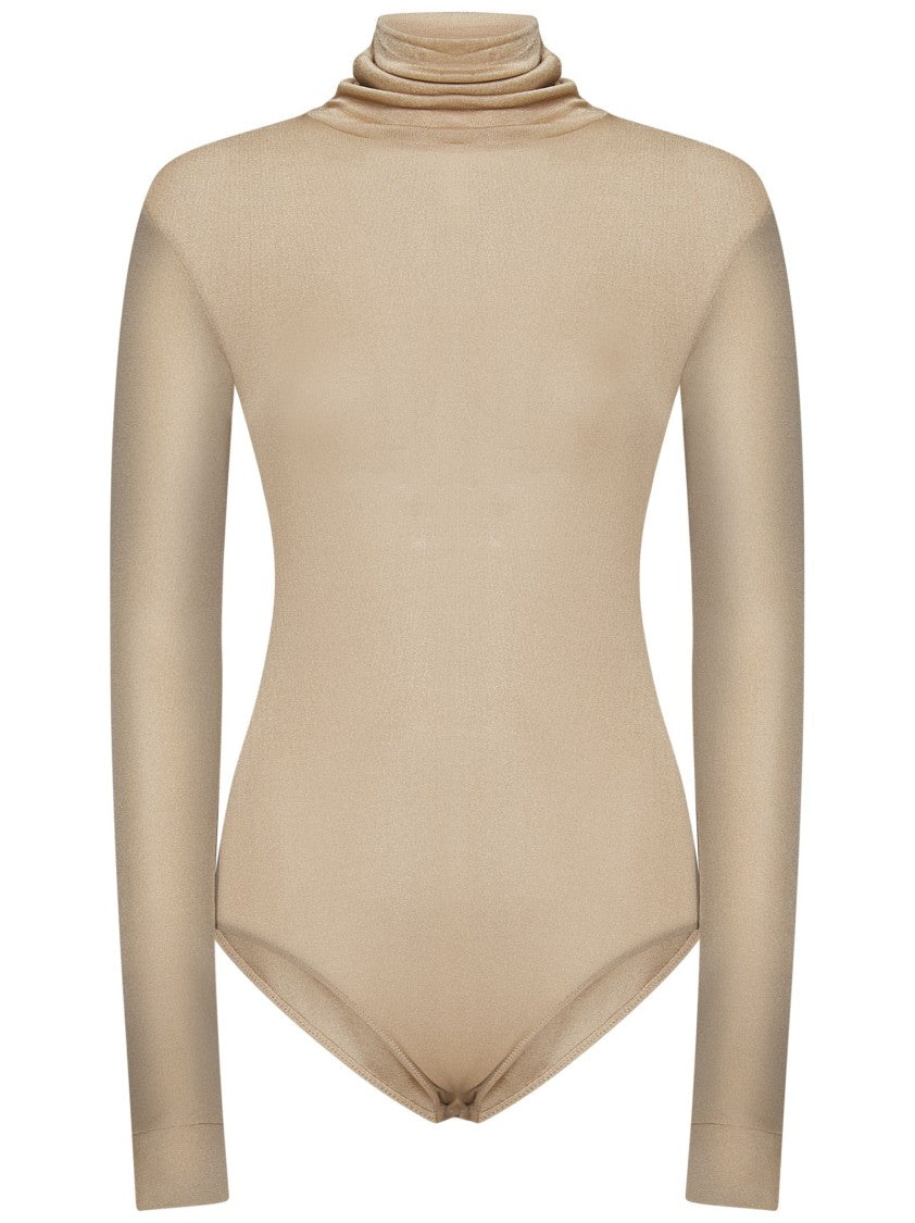 Maison Margiela Long-Sleeved Bodysuit With Turtleneck And Stitch Detailing