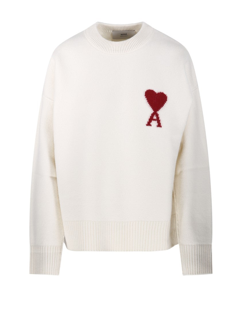 Ami Felted Merino Adc Round Neck Sweater