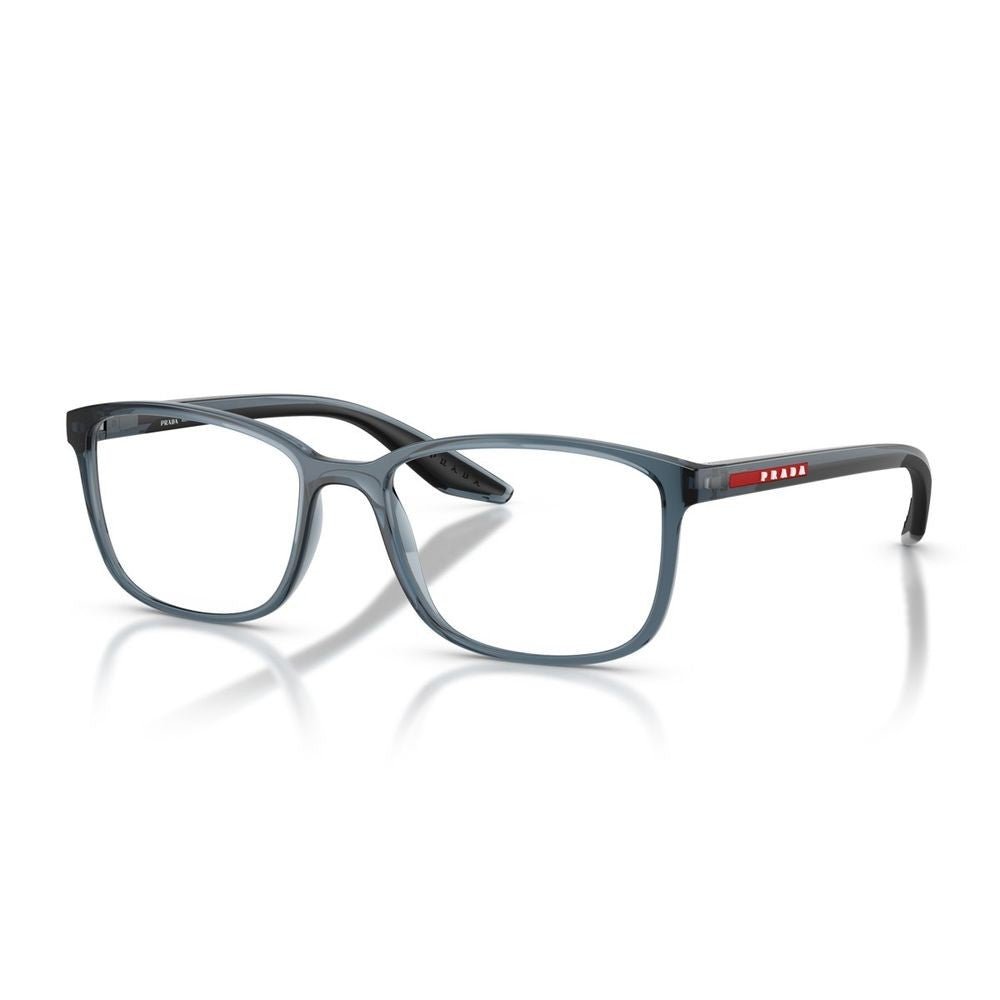 Prada Linea Rossa Ps 07Rv Transparent Light Blue Rectangular Sunglasses