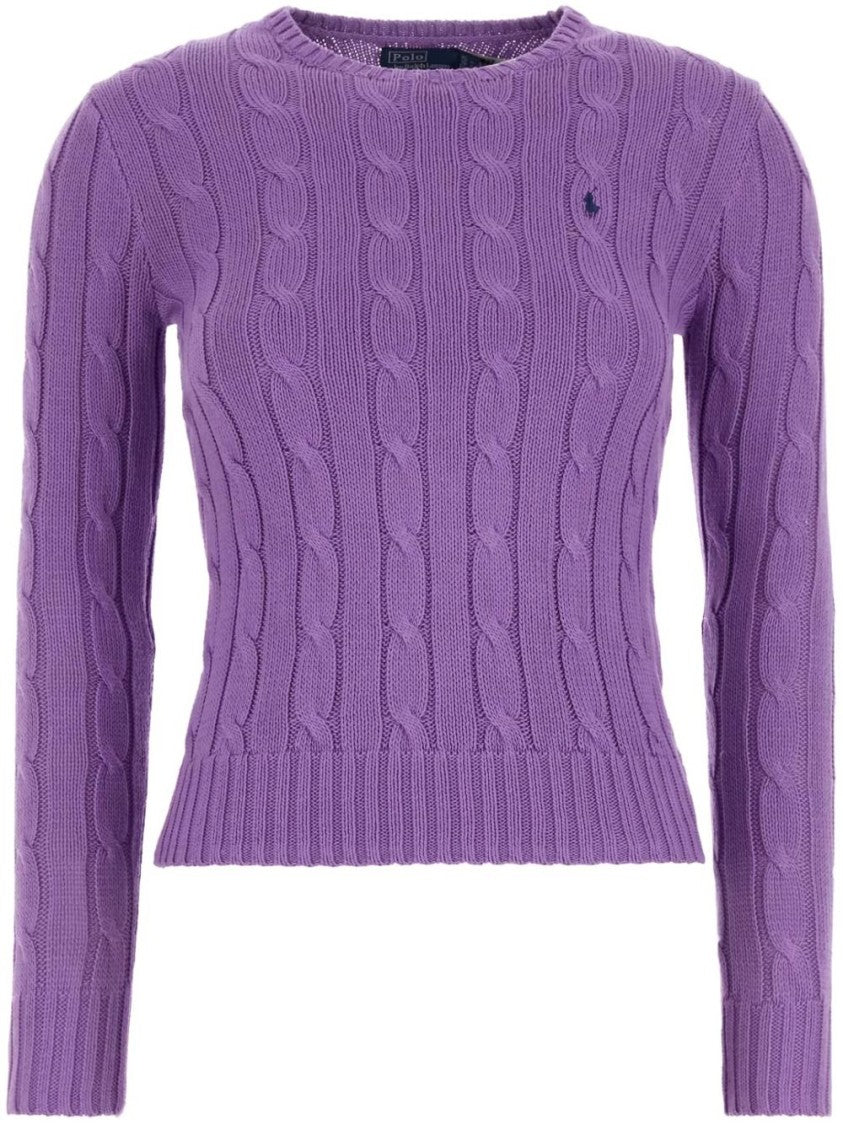 Polo Ralph Lauren Cable Knit Long-Sleeved T-Shirt With Signature Motif