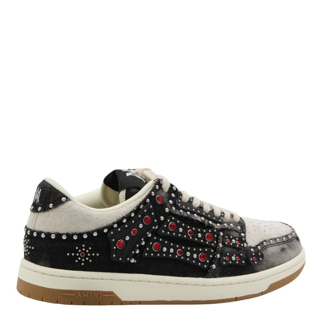 Amiri Low-Top Distressed Sneakers With Silver Studs