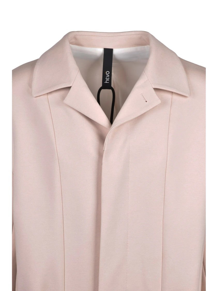 Hevo Cream Fluid Drape Viscose-Blend Long Coat