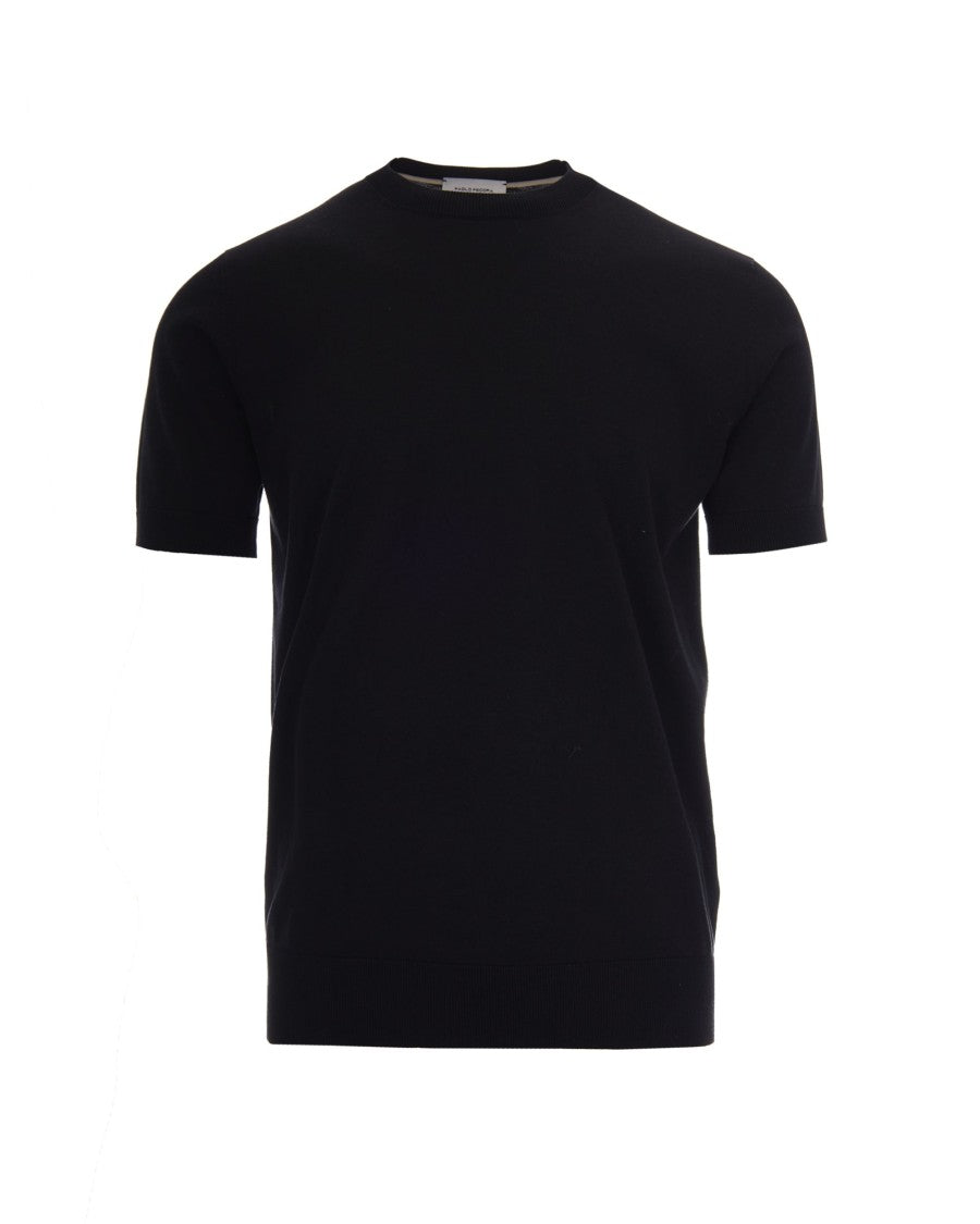 Paolo Pecora Black Knit T-Shirt