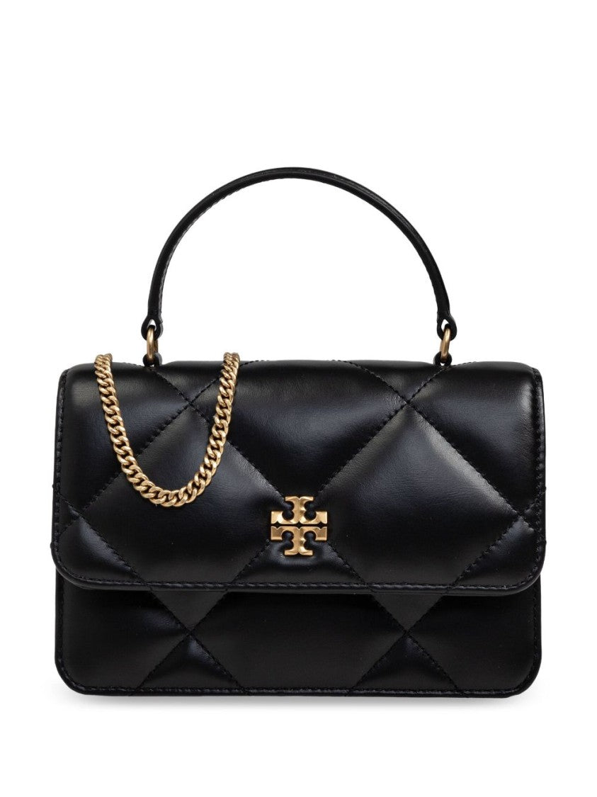 Tory Burch Kira Mini Trapezoid Quilted Leather Chain Wallet
