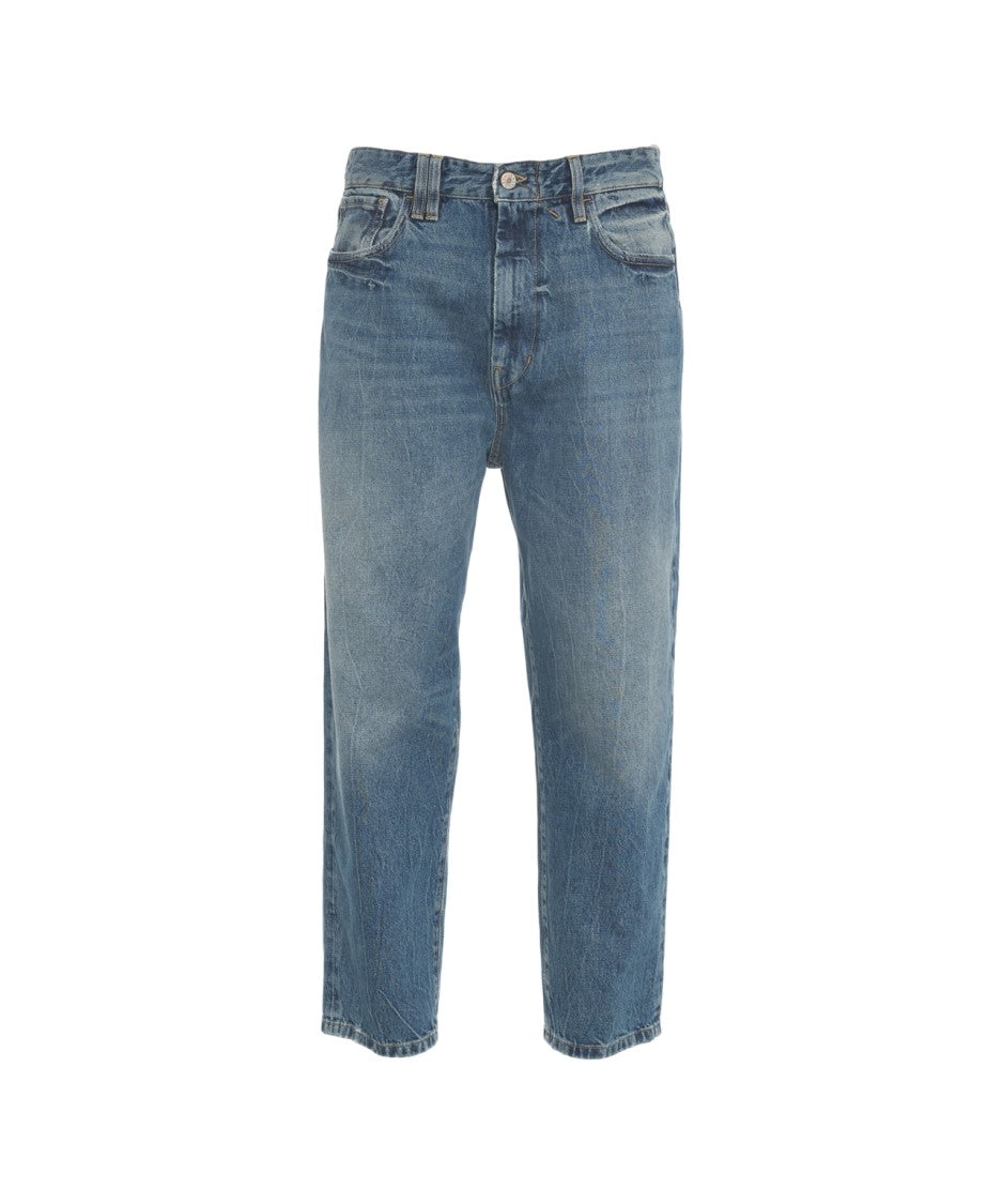Cycle Classic Straight-Cut Denim Jeans With Mid-Waist Design