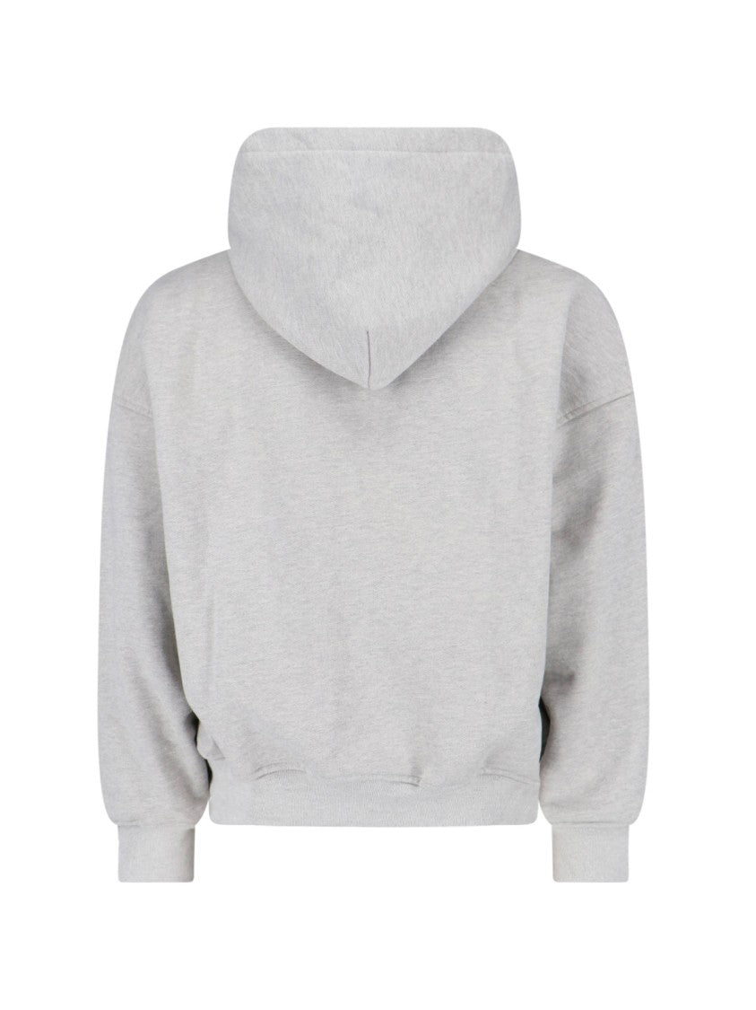 Rhude Classic Knit Grey Sweater With Ribbed Cuffs